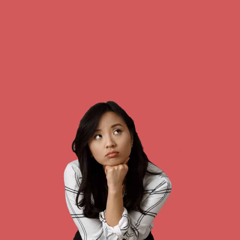 A woman makes a decision