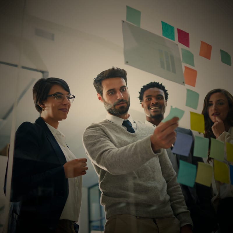 A team discusses their website's structure