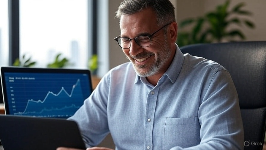 As this smiling businessman knows, your business website is an excellent source of new business.