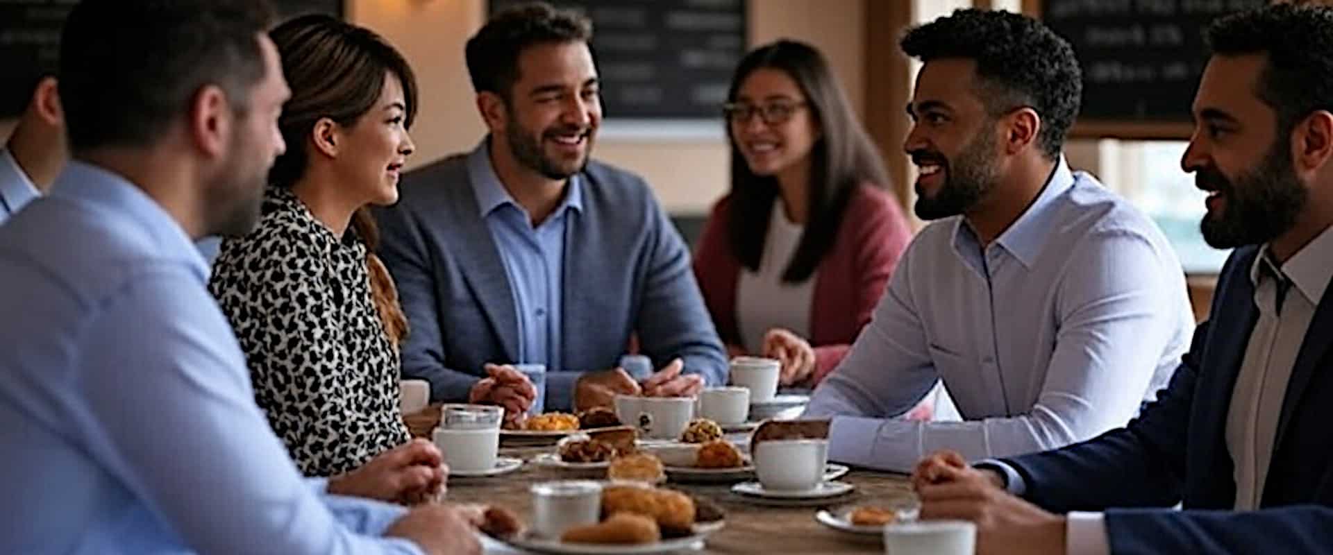 People attending a business networking meeting on Auckland's North Shore.