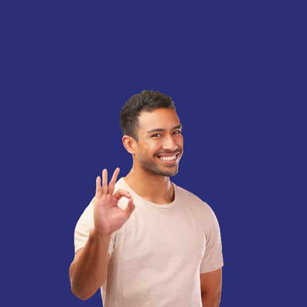 A man gives the OK sign and says you must plan your website.
