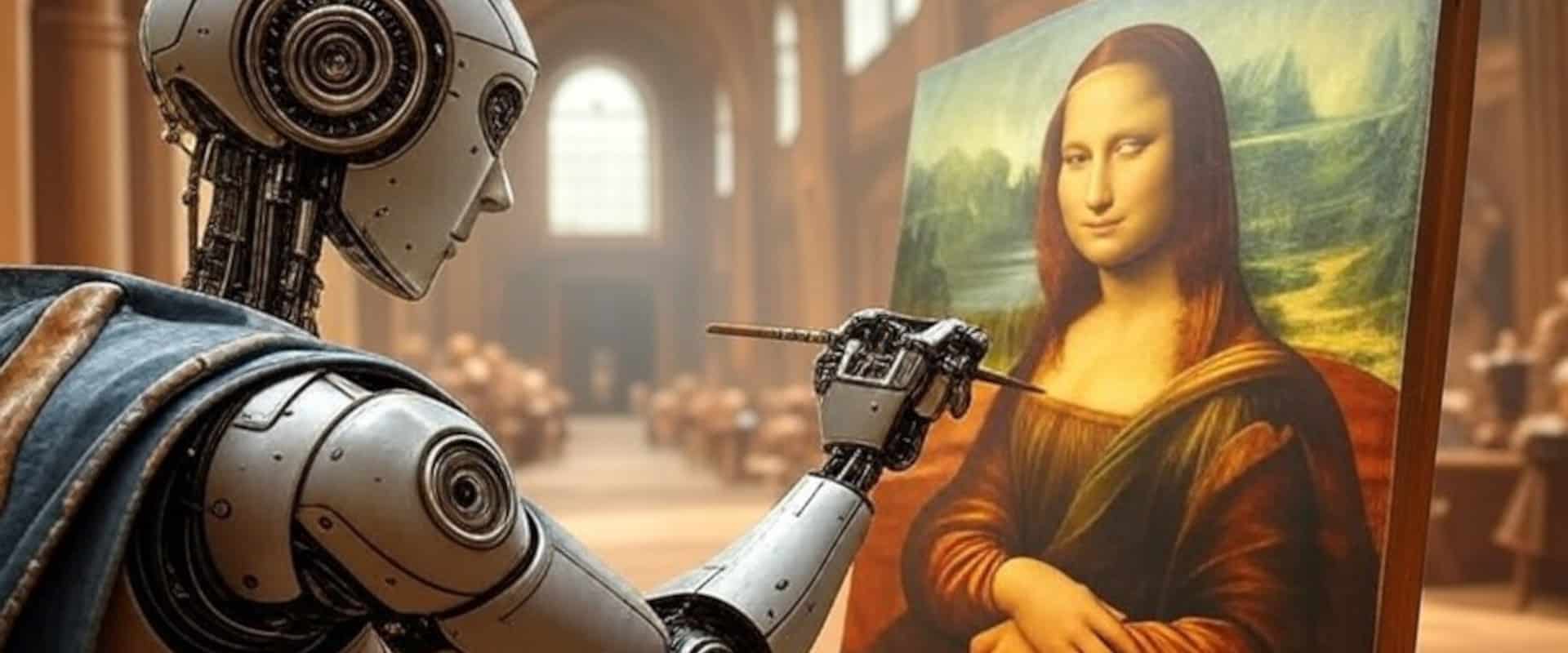Leverage AI like this robotic painter working on a masterpiece.
