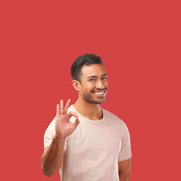 A man is happy because The One Stop Web Shop helped him speed up WordPress.